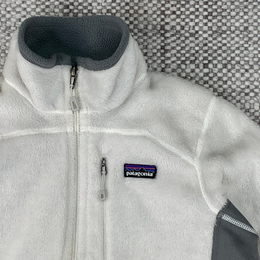 Patagonia Fleece Jacket Women S White Full Zip R Series Outdoor Hiking Cozy